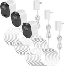 Uogw 3Pack 25FT Magnetic Charging Cable for Arlo Pro 5S 2K/Arlo White