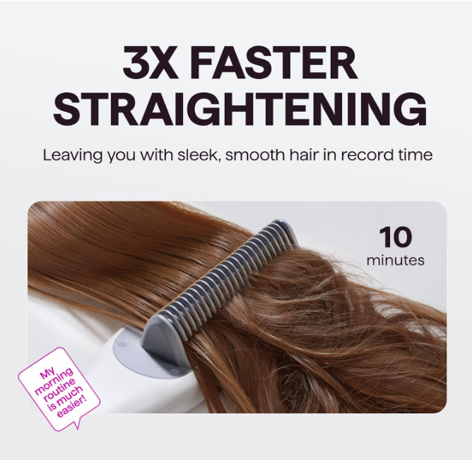 Wavytalk Pro Steam Hair Straightener Brush 3 in 1 Steamline Reduces Damage