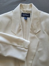 Vintage 90s Impressions Ivory Cream Blazer Made in Japan Size 10