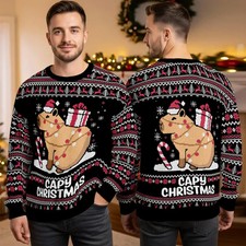 Capybara CAPY CHRISTMAS Ugly Sweater Funny Animal Pun Gift