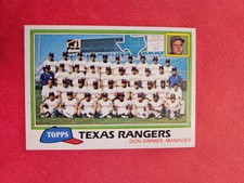 1980 TEXAS  RANGERS TEAM PHOTO,1981 TOPPS  #673 CHECKLIST  UNMARKED