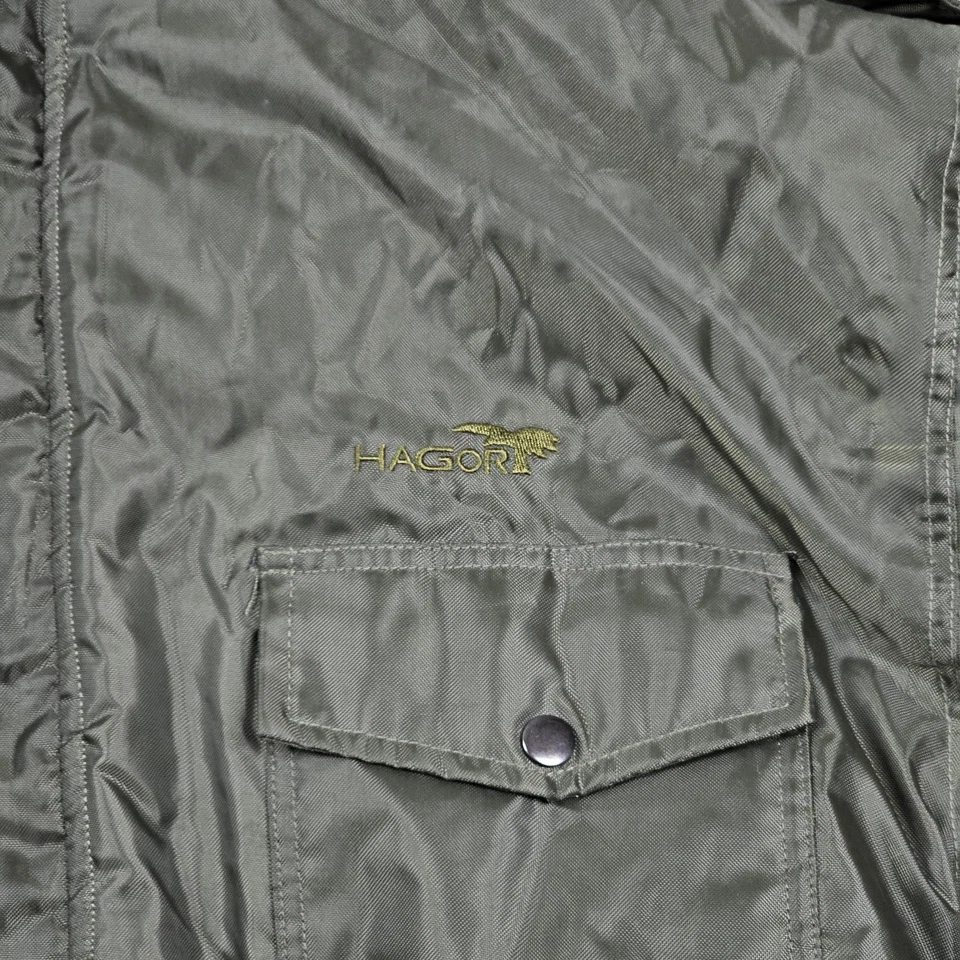 Hagor Winter Overall Mens XL Olive Green Insulated Hooded Coverall Snowsuit - Image 2 of 4