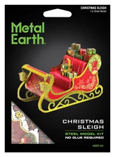 Fascinations Metal Earth CHRISTMAS SLEIGH "Holiday Ornament" 3D Model Kit ME1050