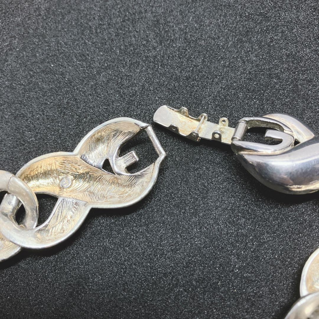 GIVENCHY Necklace Silver Large Bold Jewelry Style Classic Japan Vintage thumbnail 6