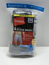 Hanes Men's Boxer Briefs Underwear 4 Pack Size XXL