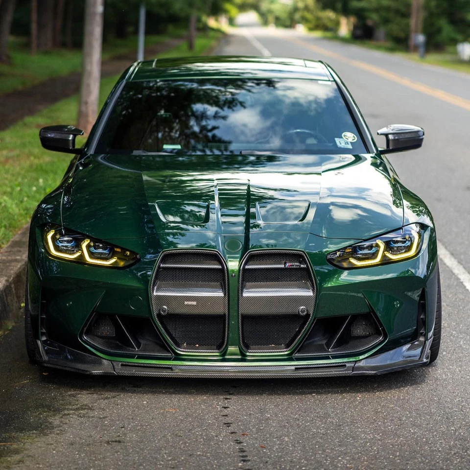 Front Bumper Lip Splitter for BMW G80 M3 G82 M4 2021-2026 V Style (Carbon Fiber) - Image 2 of 4