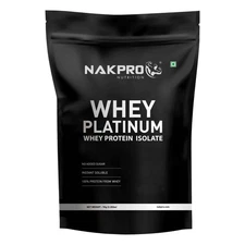 Nakpro Platinum Whey Isolate Unflavoured 31g Protein, 1kg