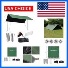 Portable Multifunctional Outdoor Camping Traveling Awning Backpacking Tarp Su...