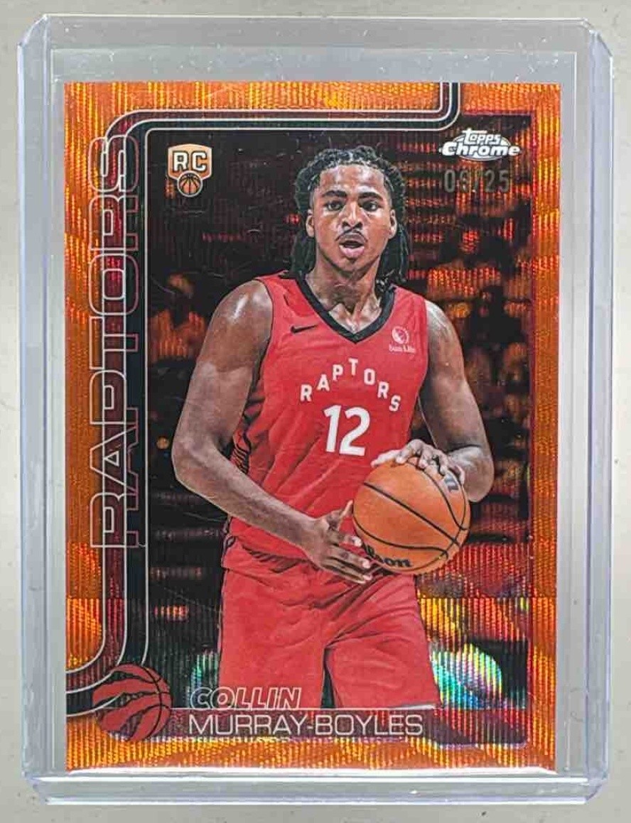Collin Murray-Boyles 2025 Topps Chrome #259 Orange Wave Refractor Rookie RC /25