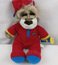 Vtg 1997s Tyco Bedtime Bubba Redneck Talking Bear Plush 16  W/ Flashlight Read