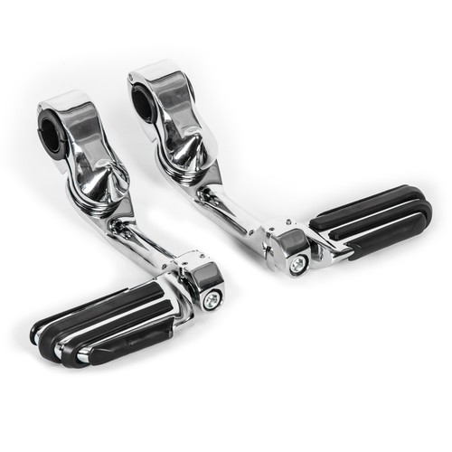 Long Highway Foot Pegs Fit For Harley Electra Road King Street Glide 1-1/4" Bars - Picture 10 of 15