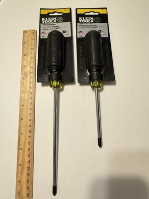 NEW Lot Of 2 KLEIN TOOLS 603-7  # 2 & 693-4 # 2 Cushion Grip Screwdriver USA