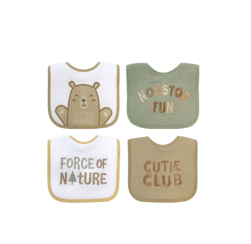 Neat Solutions Neutral 4 Pack Bear Bib