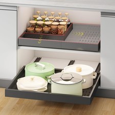 Expandable Cabinet Organizer 14"-21" Deep Pull Out Storage Shelves Expandable