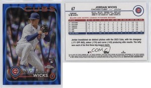 2024 Topps Chrome Blue RayWave Refractor /150 Jordan Wicks #67 Rookie RC