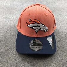 Denver Broncos Hat Cap Fitted Mens Medium Orange NFL Football Embroidered Logo