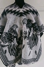 Maco AUTH Thick Coat Rooster Gallos Cockfight Adult XL NWOT Blanket Poncho