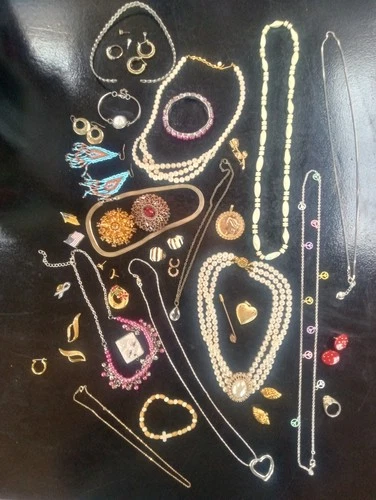 Mixed Assorted Vintage Costume Jewelry Lot, New and Used, NO RESERVE.