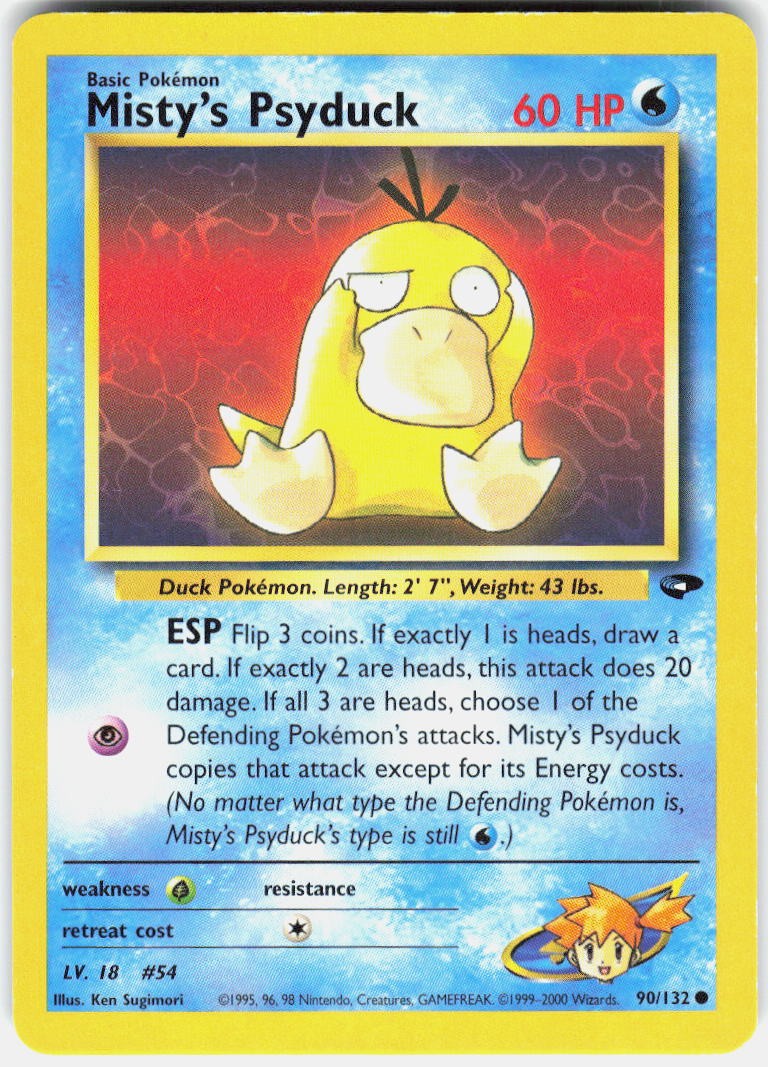Misty's Psyduck Common Gym Challenge 090/132 LP Unlimited
