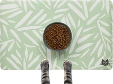 Cat Feeding Mat - Waterproof & Dishwasher Safe Small Pet Eating Placemat