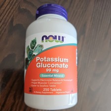NOW FOODS Potassium Gluconate 99 mg Vegetaria...