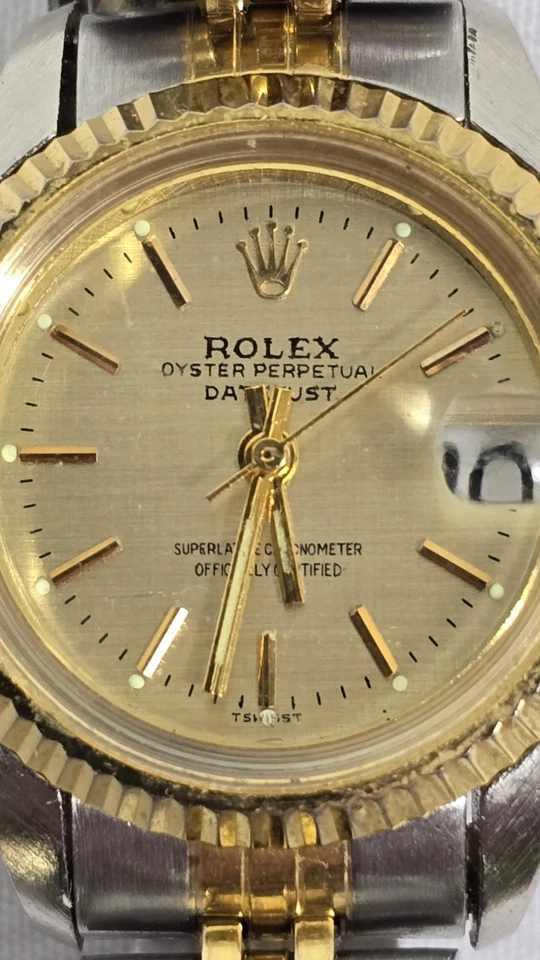 Rolex Datejust 1953 vintage de oro de 18 quilates y acero inoxidable para dama Foto 2 de 4