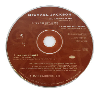 Michael Jackson 1995 MJJ Productions Inc CD Replacement Case