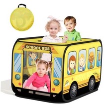School Bus Tent for Kids - Large Pop Up Play Tent for Toddlers 3-5, Indoor