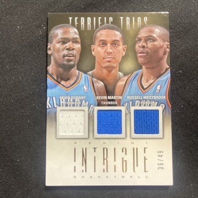 2012 Intrigue Terrific Trios Materials 36/49 Kevin Durant Russell Westbrook 1t1d
