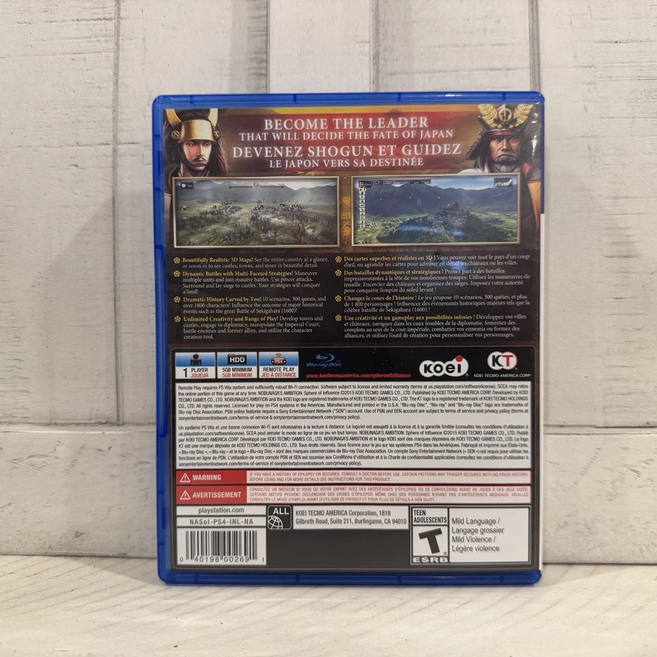 Nobunaga's Ambition: Sphere of Influence (Sony PlayStation 4, 2015) - Image 2 of 2