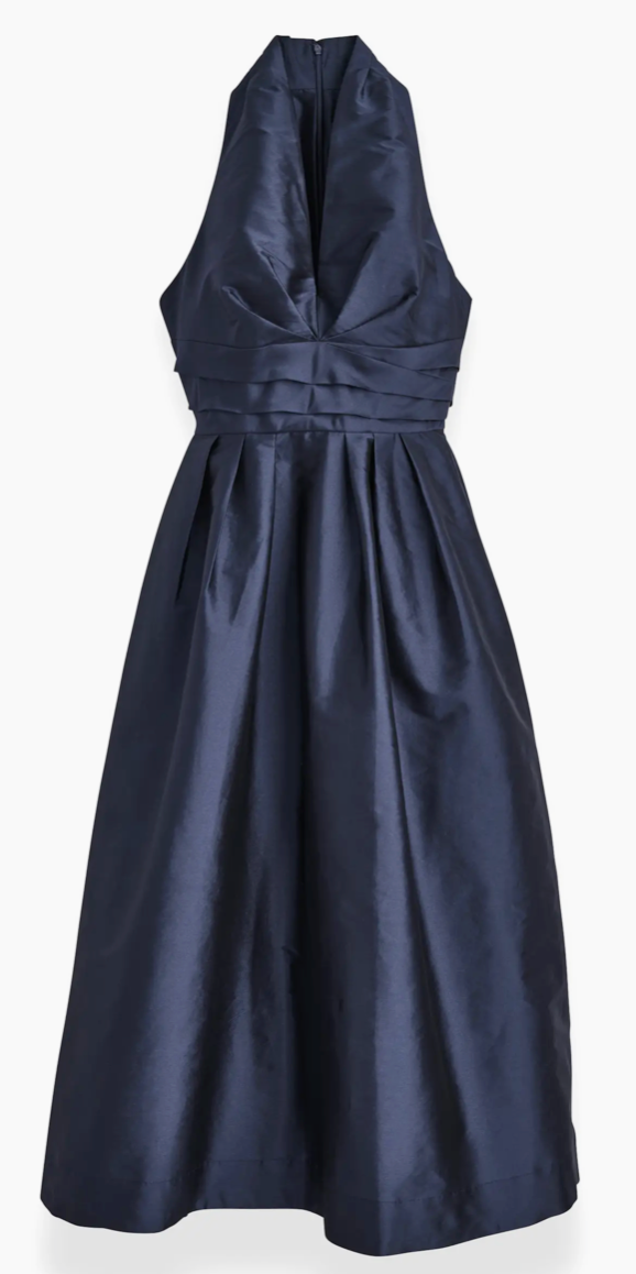 slim fit dress slacks Twist Back Midi Halter Dress | A-Line Dress