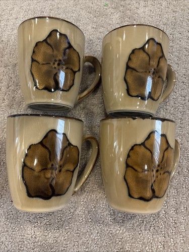 Pfaltzgraff Painted Poppies Coffee Mugs - Set of 4 Coffee Mugs