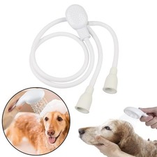 Double Tap Bath Sink Shower Head Hose Spray Hairdresser Pet Push On Attachment