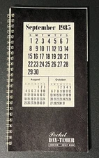 Vintage Day-Timer Pocket Planner September 1985 Senior-Coat Size Unused