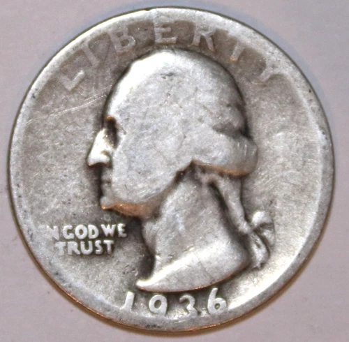 1936-S Washington Silver Quarter - Very Good - #2506EA