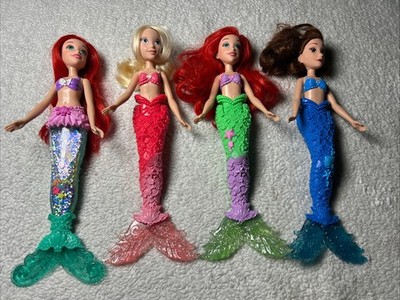 Lot of 4 Hasbro Disney Princess The Little Mermaid Ariel and Sisters Doll