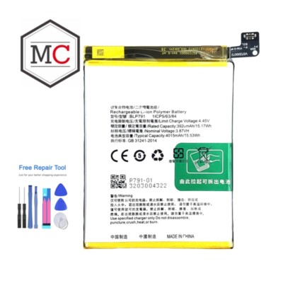 New Replacement Battery Internal BLP791 for OPPO Reno 4(4G)/F17/A73/A73 4G Tools