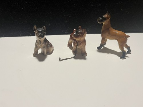 Vintage handbemalter Boxer mit Welpen Keramik wunderschön - Bild 3 von 8