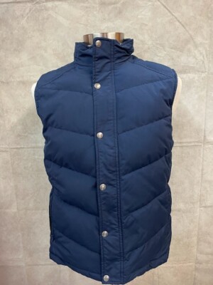 Nordstrom Men's Quilted Puffer Vest Blue Full Zip Size S