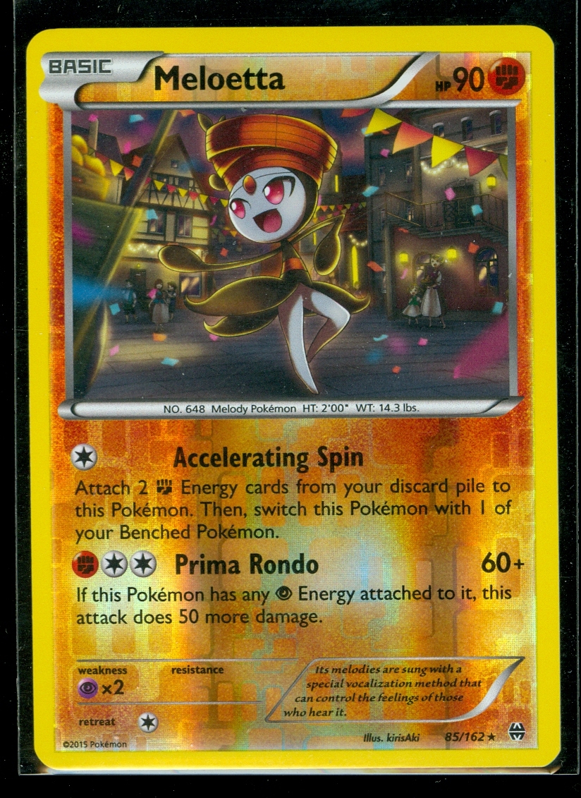 Pokemon MELOETTA 85/162 - XY BREAKthrough - RARE Rev Holo - MINT