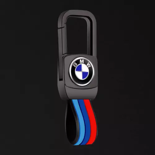 For BMW Tricolor Leather Car Keychain Metal Key Ring Fashion Car Accessories - Bild 3 von 8