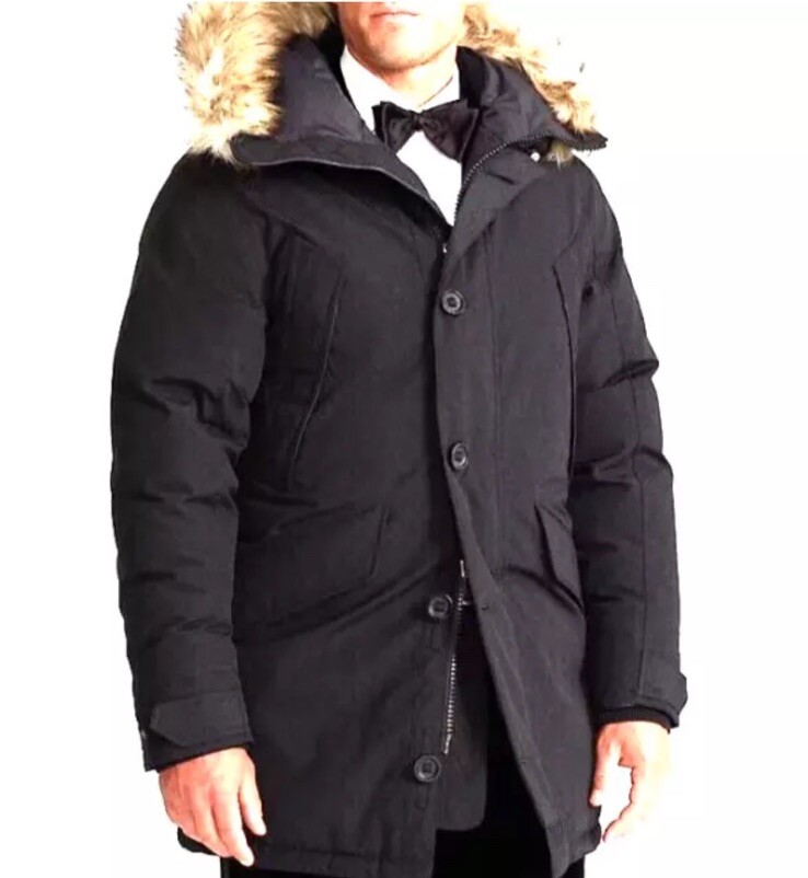 Nuovo 1XB Polo Ralph Lauren pelliccia sintetica nero piumino d'anatra parka giacca impacchettabile pony