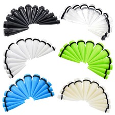 12pcs Large Size Ear Tapers Plugs 10MM-20MM Ear Stretching Piercing Gauges Kits