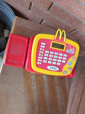 McDonald's 2004 Vintage Toy Cash Register WORKS NO CARD OR KEY
