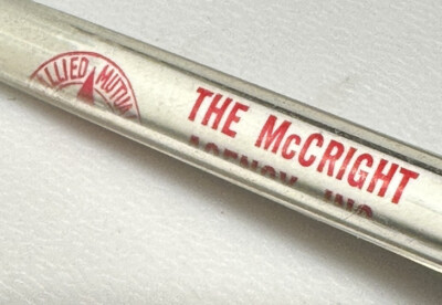 Vintage Walker Iowa McCright Insurance Real Estate Agency Insure Advertising Pen