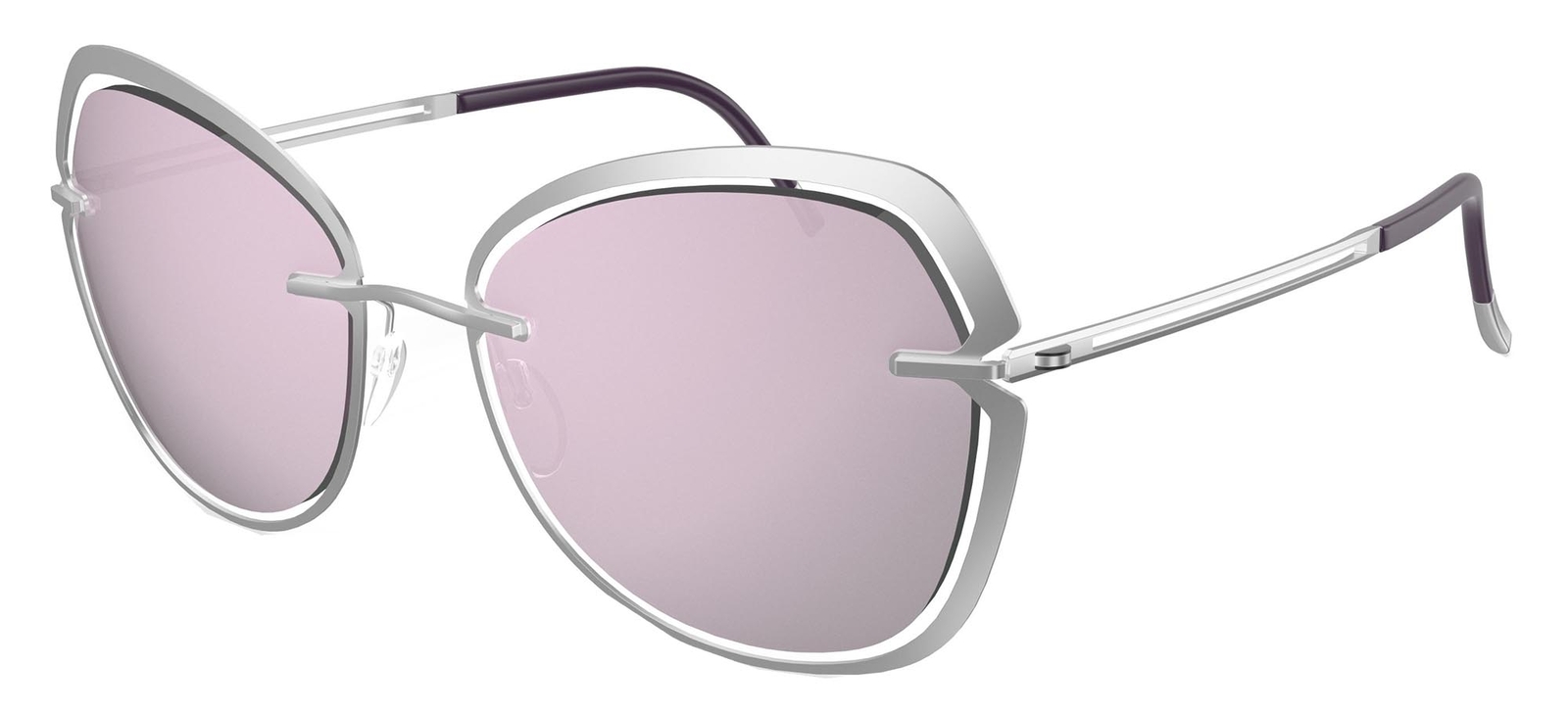 Occhiali da Sole Silhouette BOLSCHOI GRACE 8180 SILVER/VIOLET One Size donna
