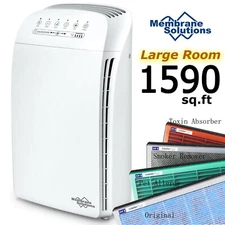 Home Air Purifier Air Cleaner for Allergies Pet Odor Dust Asthma Smog Toxin Gas