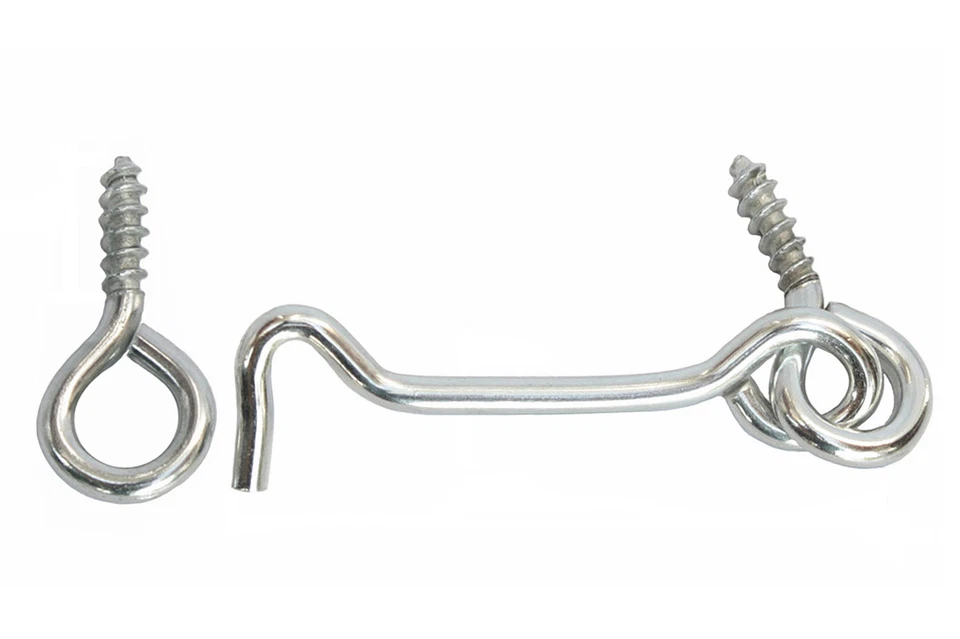 4 x Sturmhaken 50 x 3 Fensterladenhaken Fensterhaken Windhaken Öse Holzgewinde