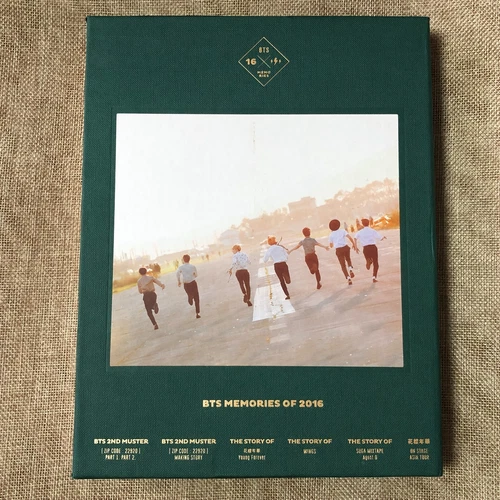 BTS GROUP [Memorias de 2016] Libro de fotos oficial + Juego de DVD / Nuevo / Regalo