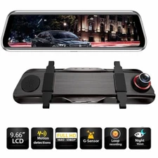 Car DVR Camera 9.66" Digital Video Recorder Dual Lens Night Vision